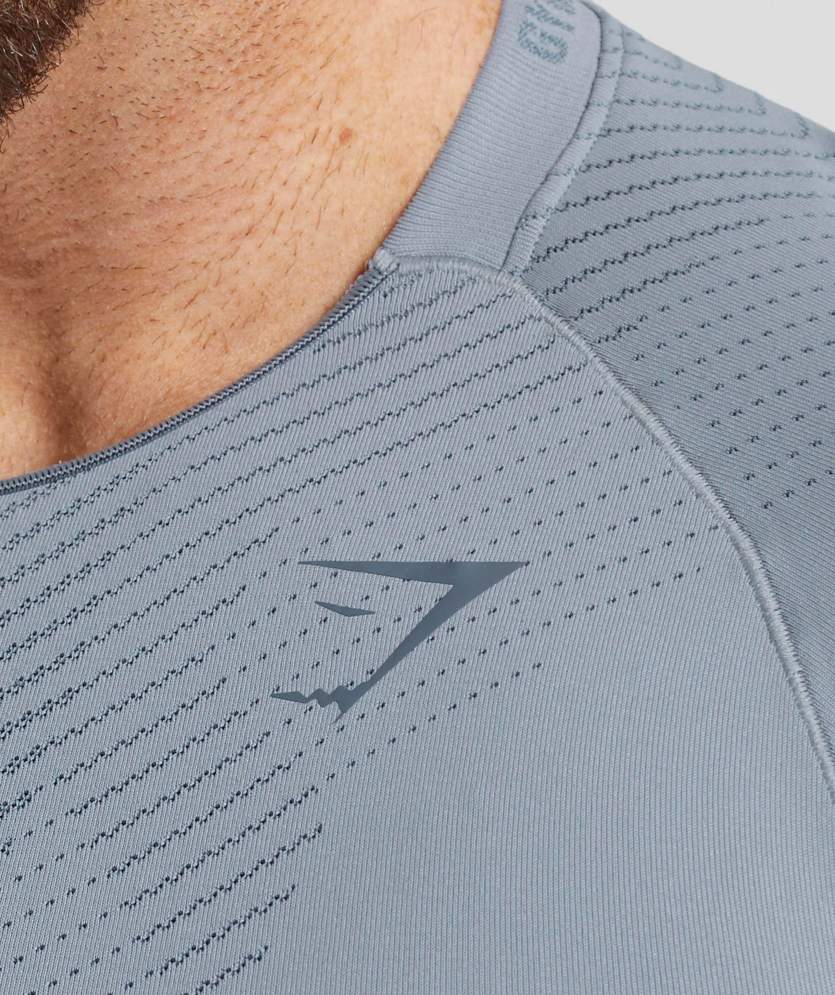 Gymshark Apex Seamless T-Shirt - Drift Grey/Evening Blue