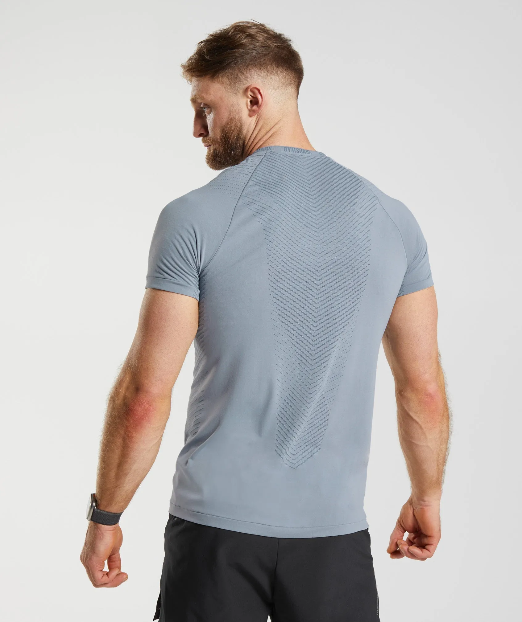 Gymshark Apex Seamless T-Shirt - Drift Grey/Evening Blue