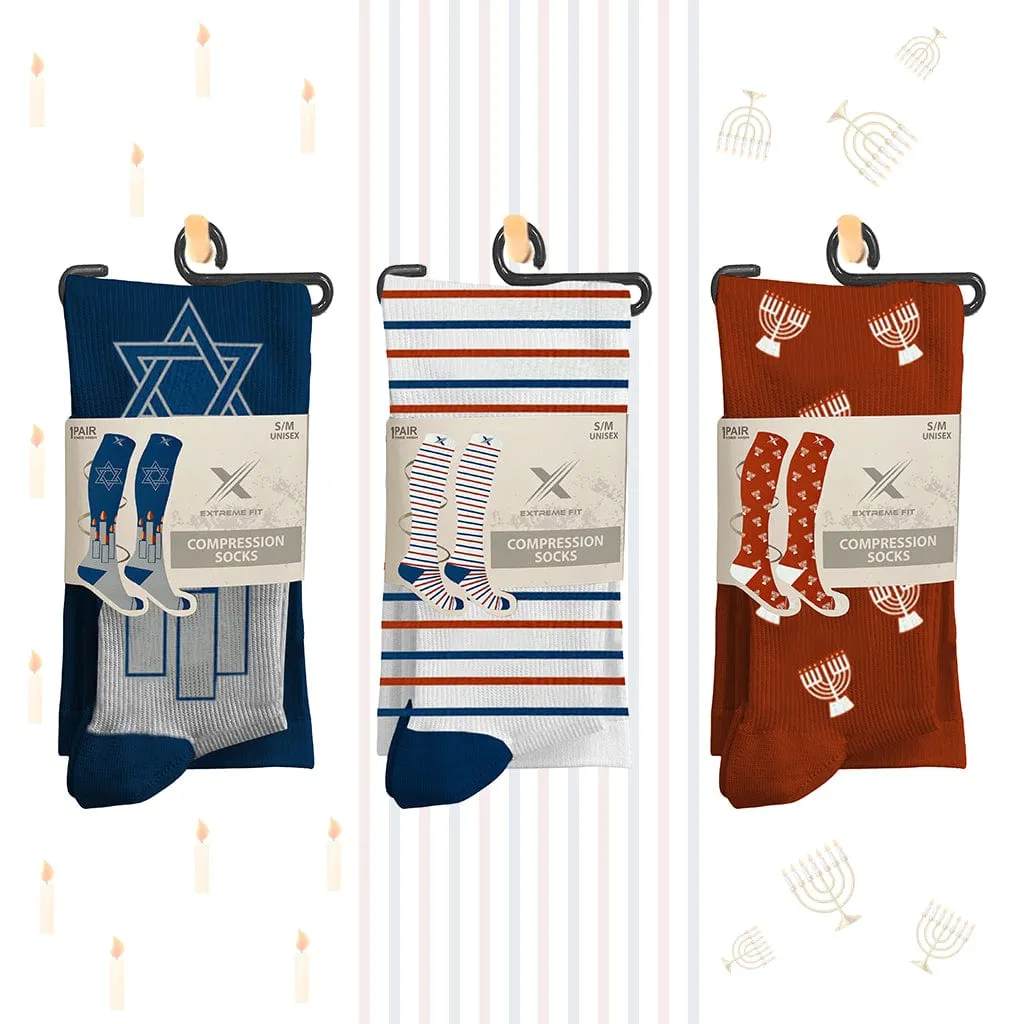 Home for the Challah-days Compression Socks (3-Pairs)