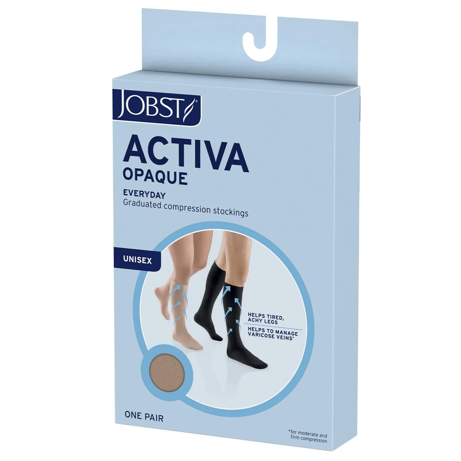 Jobst ACTIVA Opaque Compression Knee High Stockings - 15-20mmHg