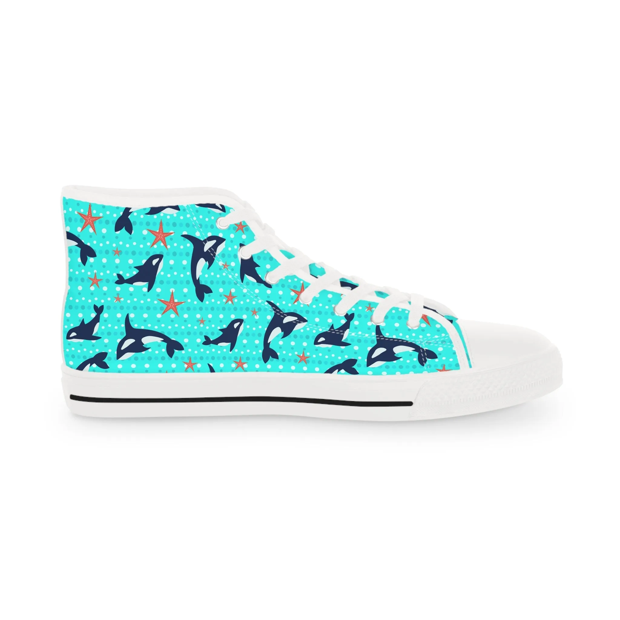 Killer Whales Men's High Top Sneakers