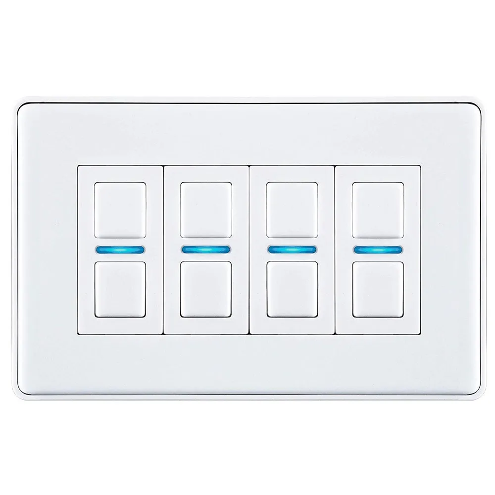 Lightwave L24-WH Smart Dimmer Switch 4 Gang - White