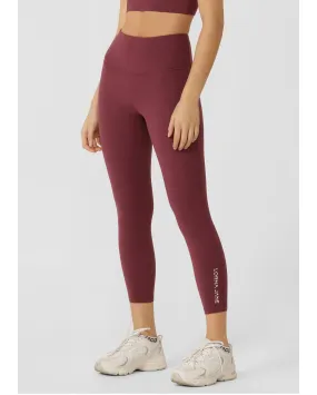 Lorna Jane Lotus No Chafe Phone Pocket Ankle Biter Leggings - Mulberry