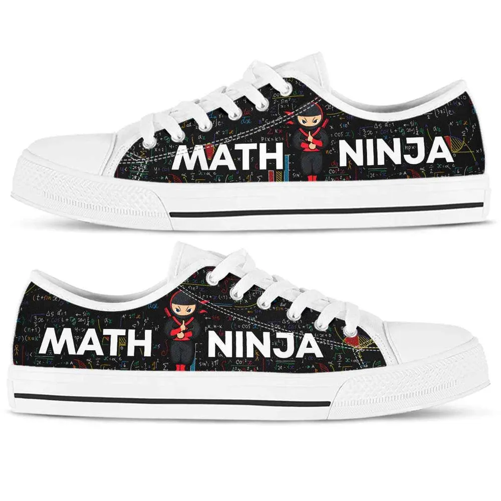 Math Teacher Math Ninja Low Top Shoes, Teacher Shoes, Low Top Sneakers