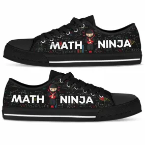 Math Teacher Math Ninja Low Top Shoes, Teacher Shoes, Low Top Sneakers