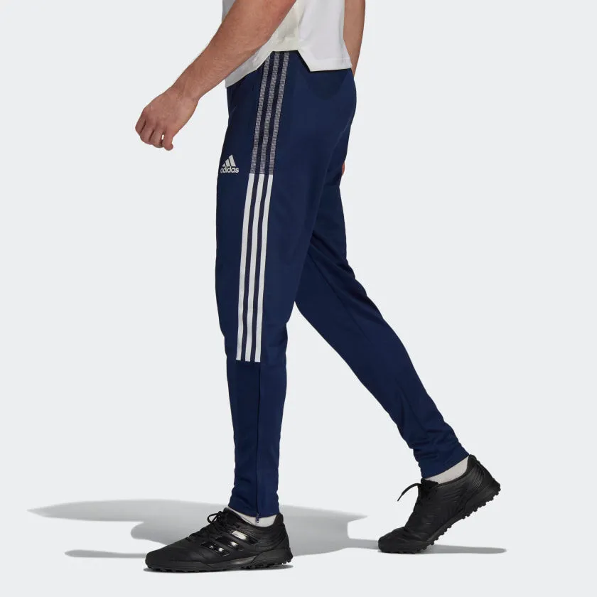 MEN TIRO 21 TRACK PANTS. Navy & White