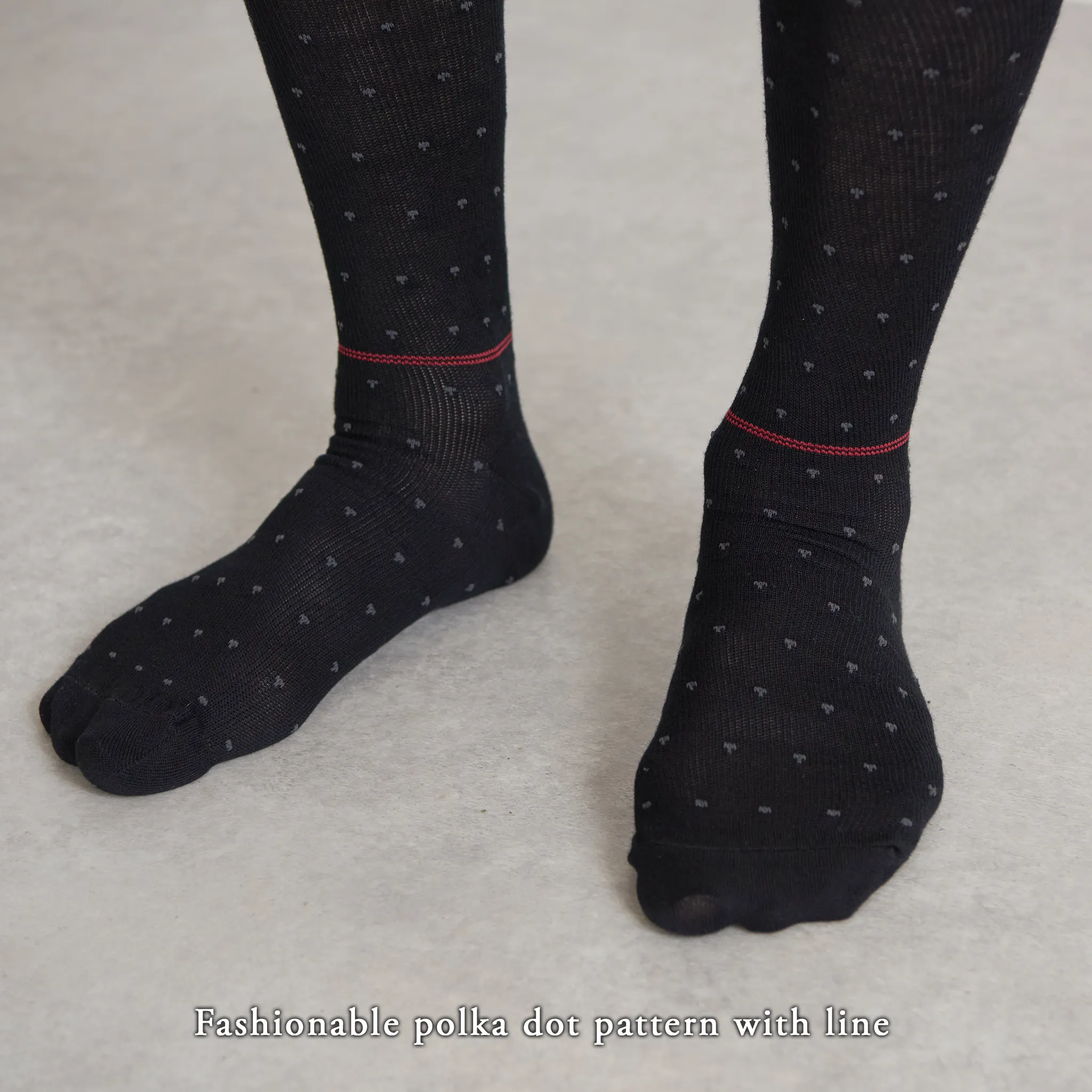 Men's Compression Socks - Polka dots with line - 834