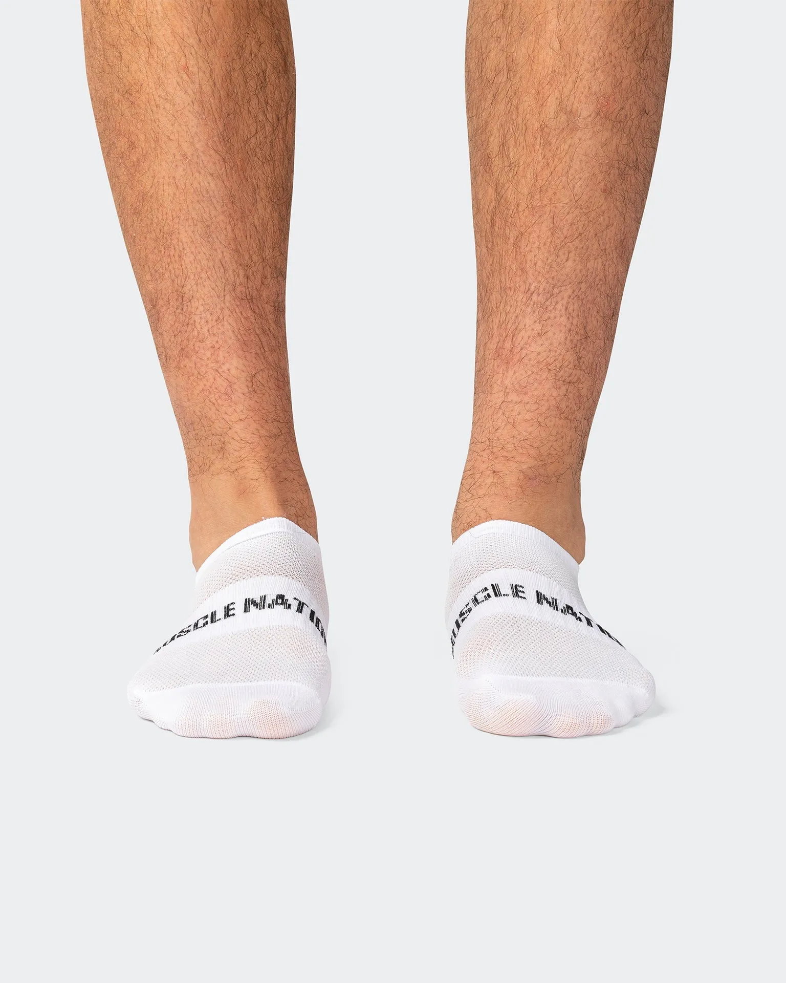 Mens Low Cut No Show Socks White (2 Pack)