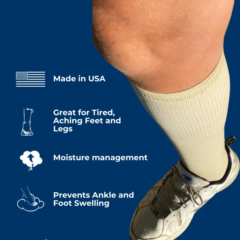 Men's Over The Calf Compression Stocking Socks (1 Pair) by DIABETIC SOCK CLUB