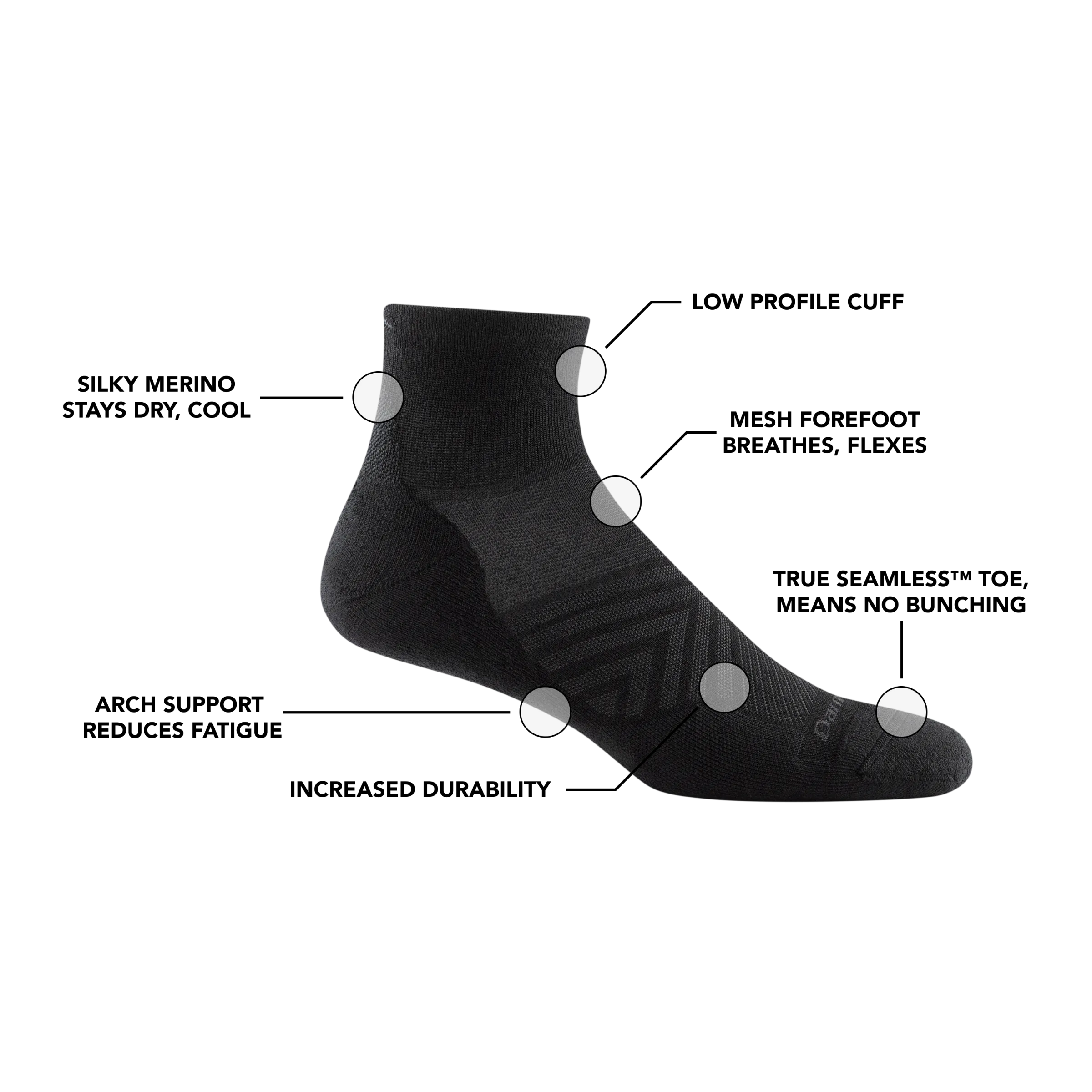 Men's Run Quarter  Ultra-Lightweight Running Sock