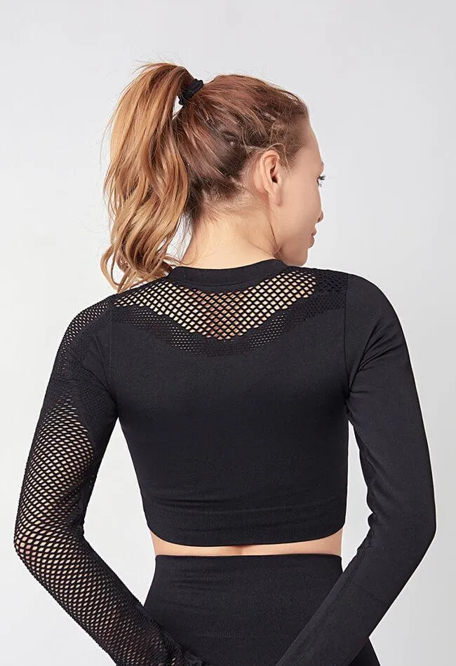 Mesh Long Sleeved Seamless Top - Soul