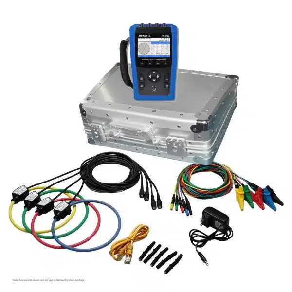 Metravi PA-900 Portable Power Quality Analyser with CAT III 600V, IP30. RJ45- Ethernet Interface.