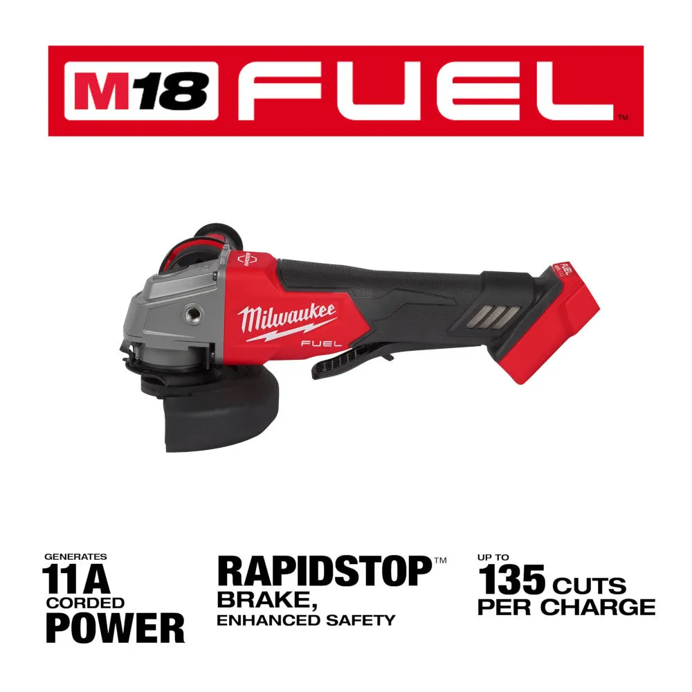 Milwaukee 2912-20 M18 FUEL 18V 1" SDS Plus Rotary Hammer w/ 4-1/2" / 5" Grinder