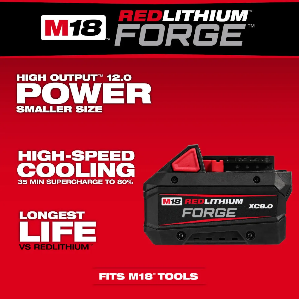 Milwaukee 2912-20B8F M18 FUEL 18V 1" SDS Plus Rotary Hammer w/ 8AH Forge Battery