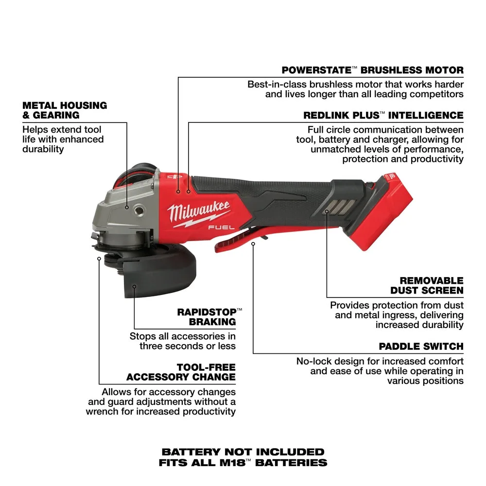 Milwaukee 2912-20GR2 M18 FUEL 18V 1" SDS Plus Cordless Rotary Hammer w/ Grinder