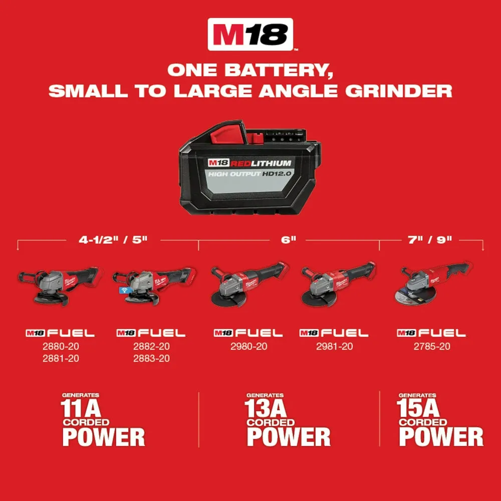 Milwaukee 2912-20GR2 M18 FUEL 18V 1" SDS Plus Cordless Rotary Hammer w/ Grinder