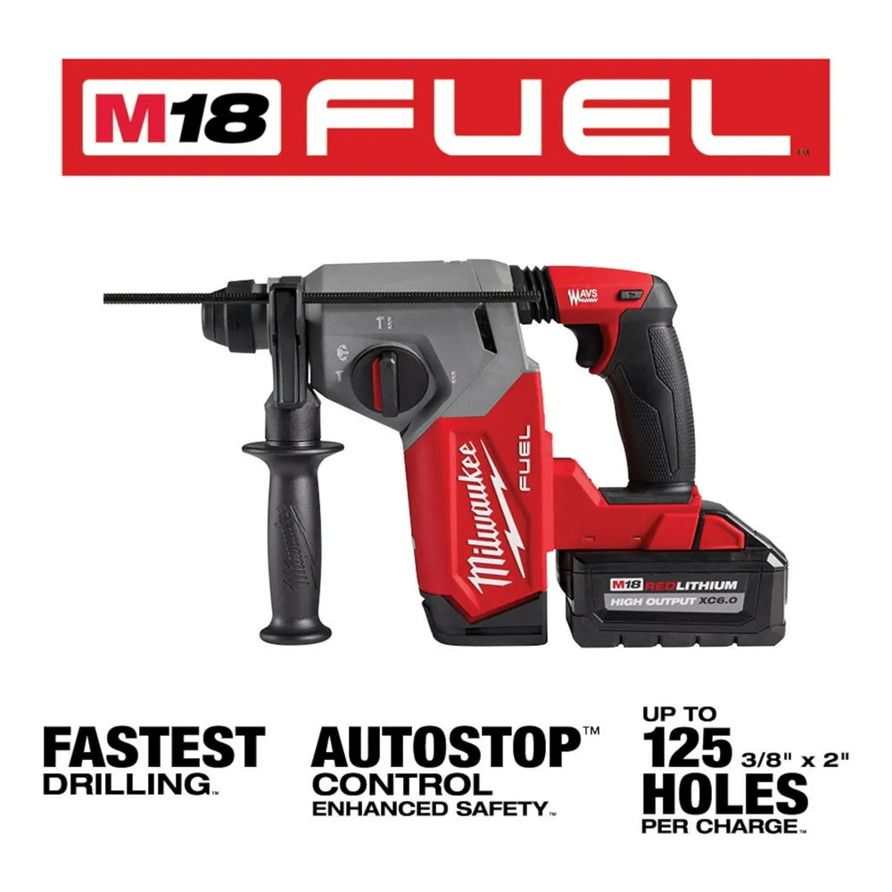 Milwaukee 2912-22GR M18 FUEL 18V 1" SDS  Rotary Hammer / Grinder Combo Kit