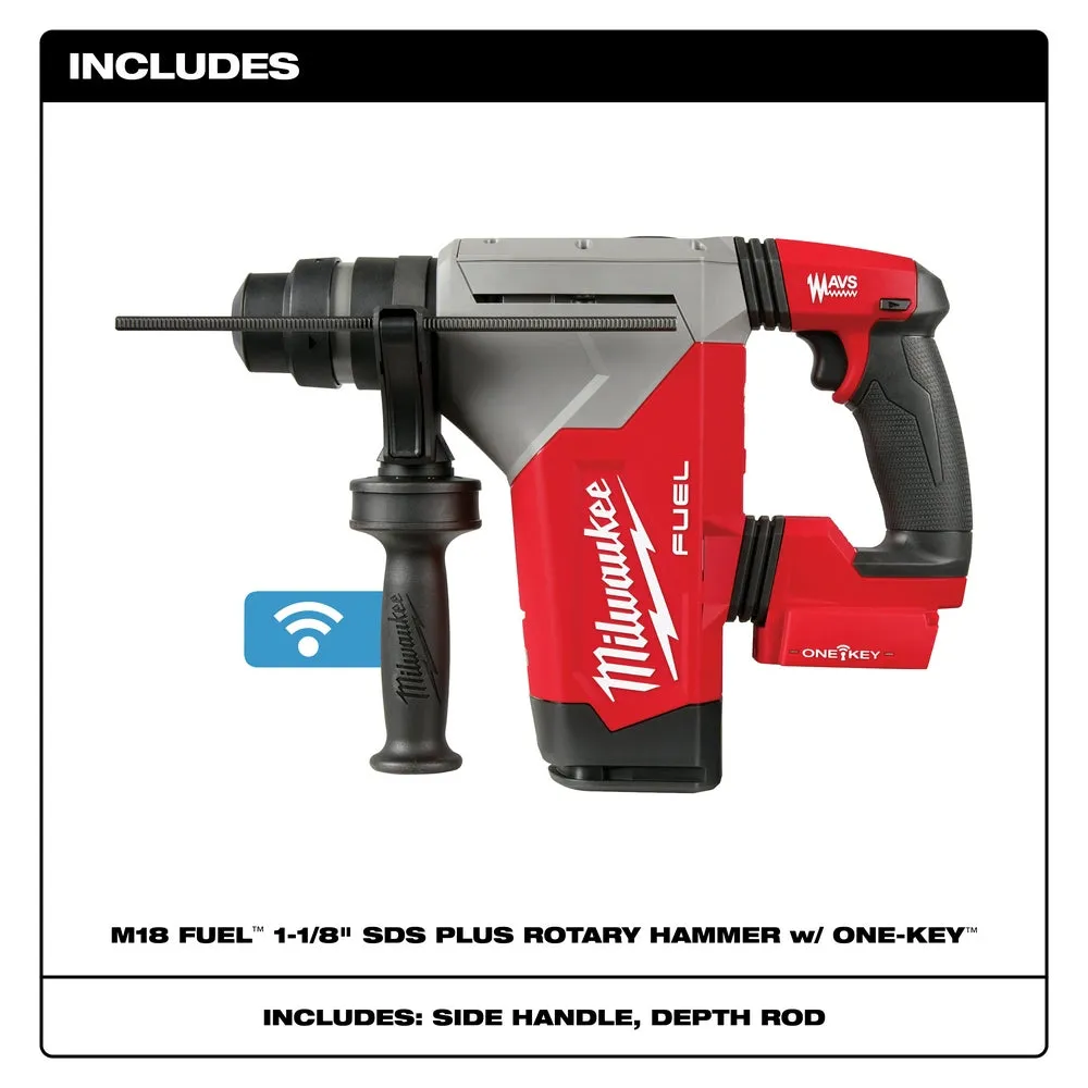 Milwaukee 2915-20 M18 FUEL 1-1/8" SDS Plus Rotary Hammer w/ ONE-KEY - Bare Tool