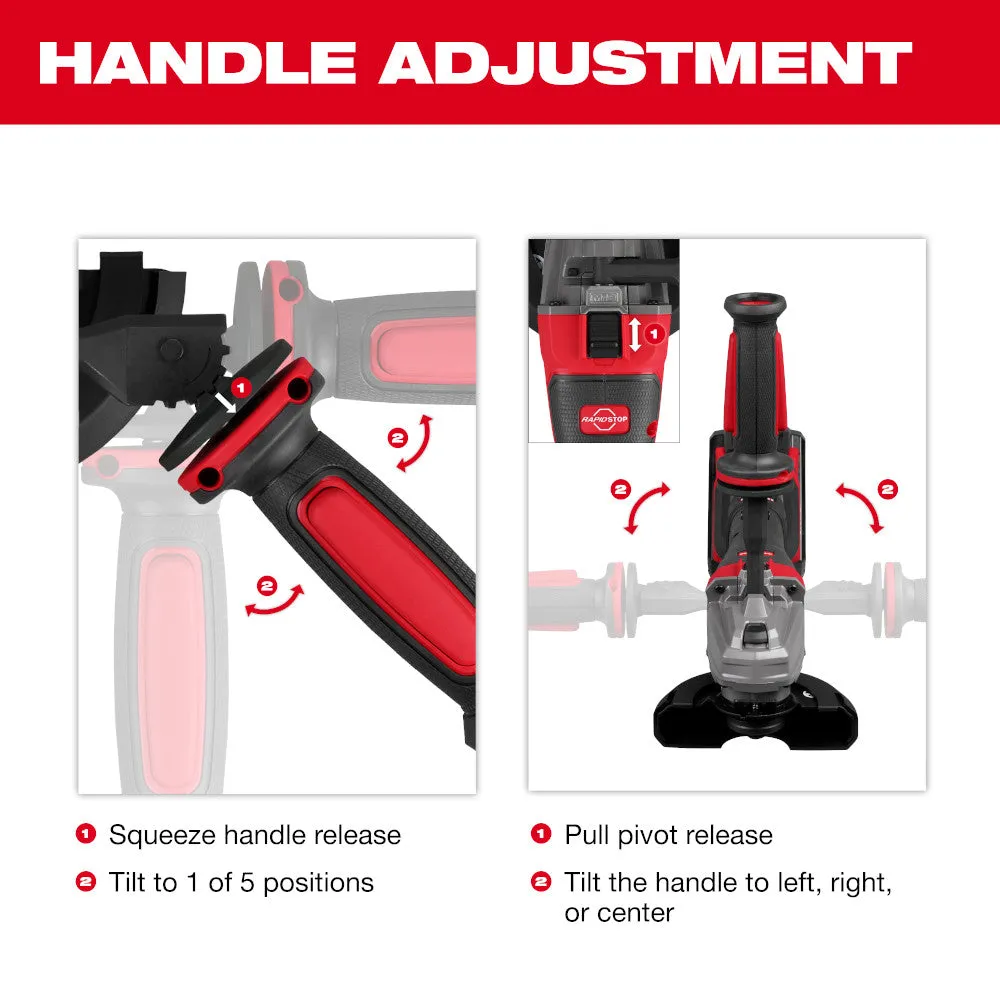 Milwaukee 2986-20 M18 FUEL 18V 4-1/2" / 5" Dual-Trigger Braking Grinder