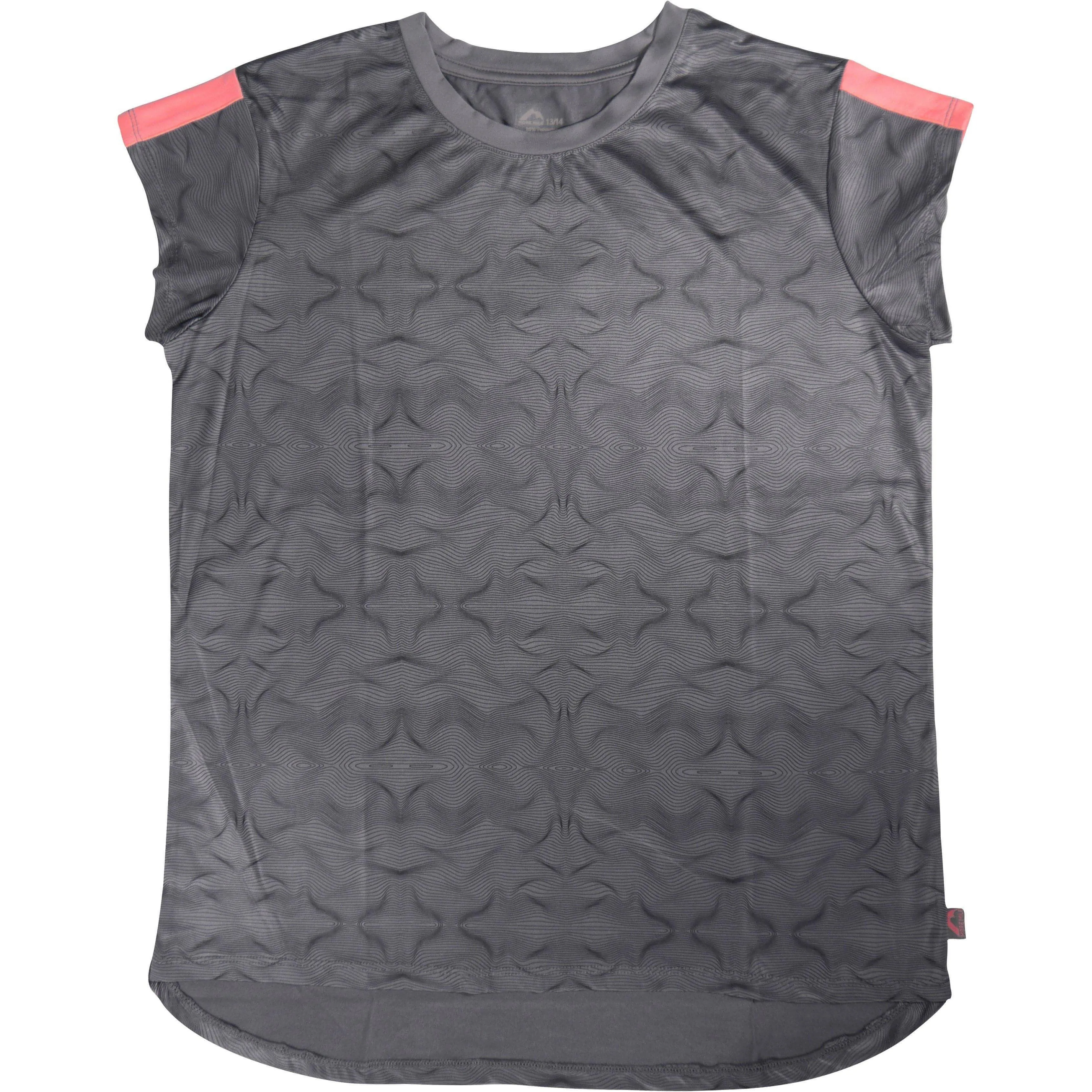 More Mile Girls Cap Short Sleeve Training Top - Grey