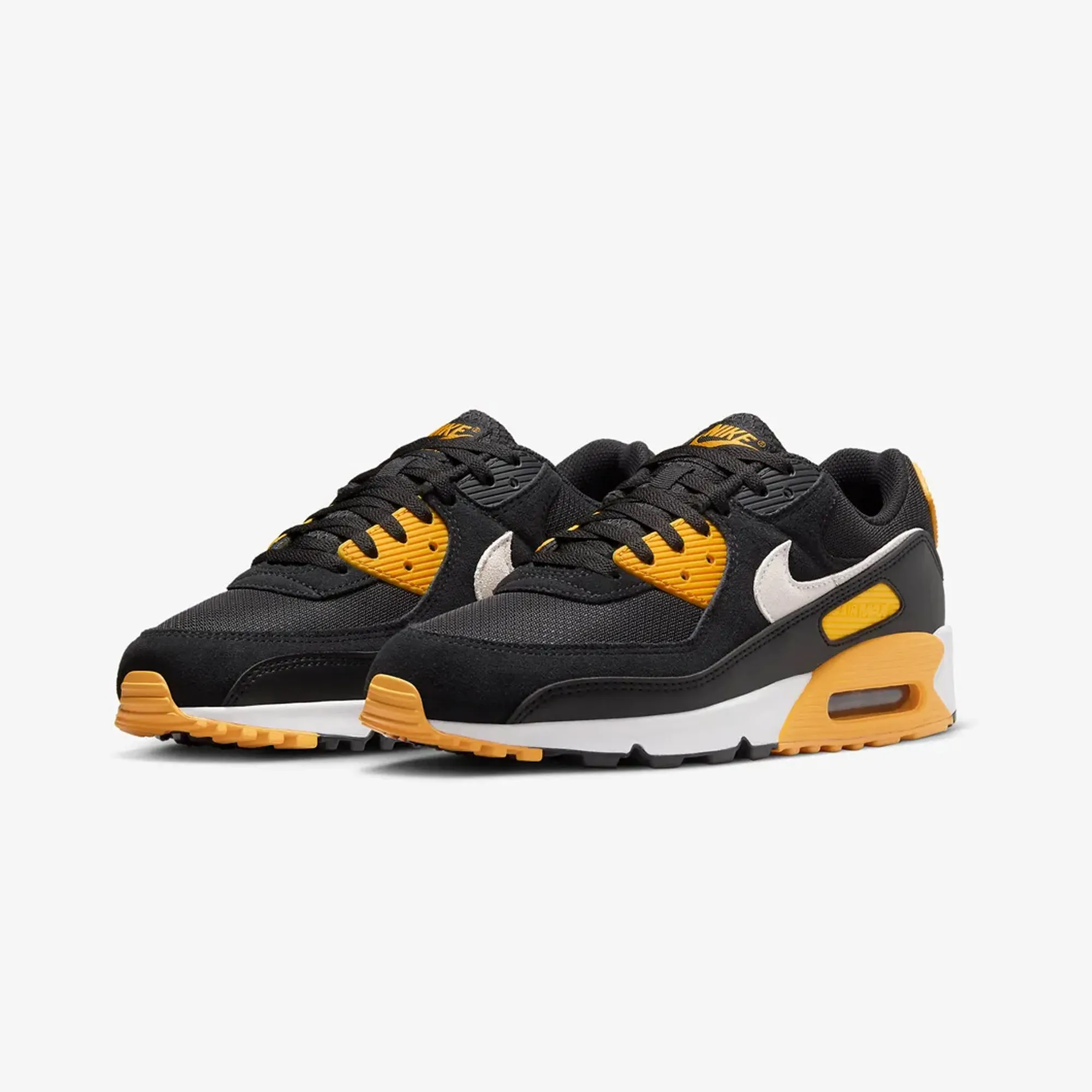 Nike | AIR MAX 90  { BLACK/WHITE-UNIVERSITY GOLD