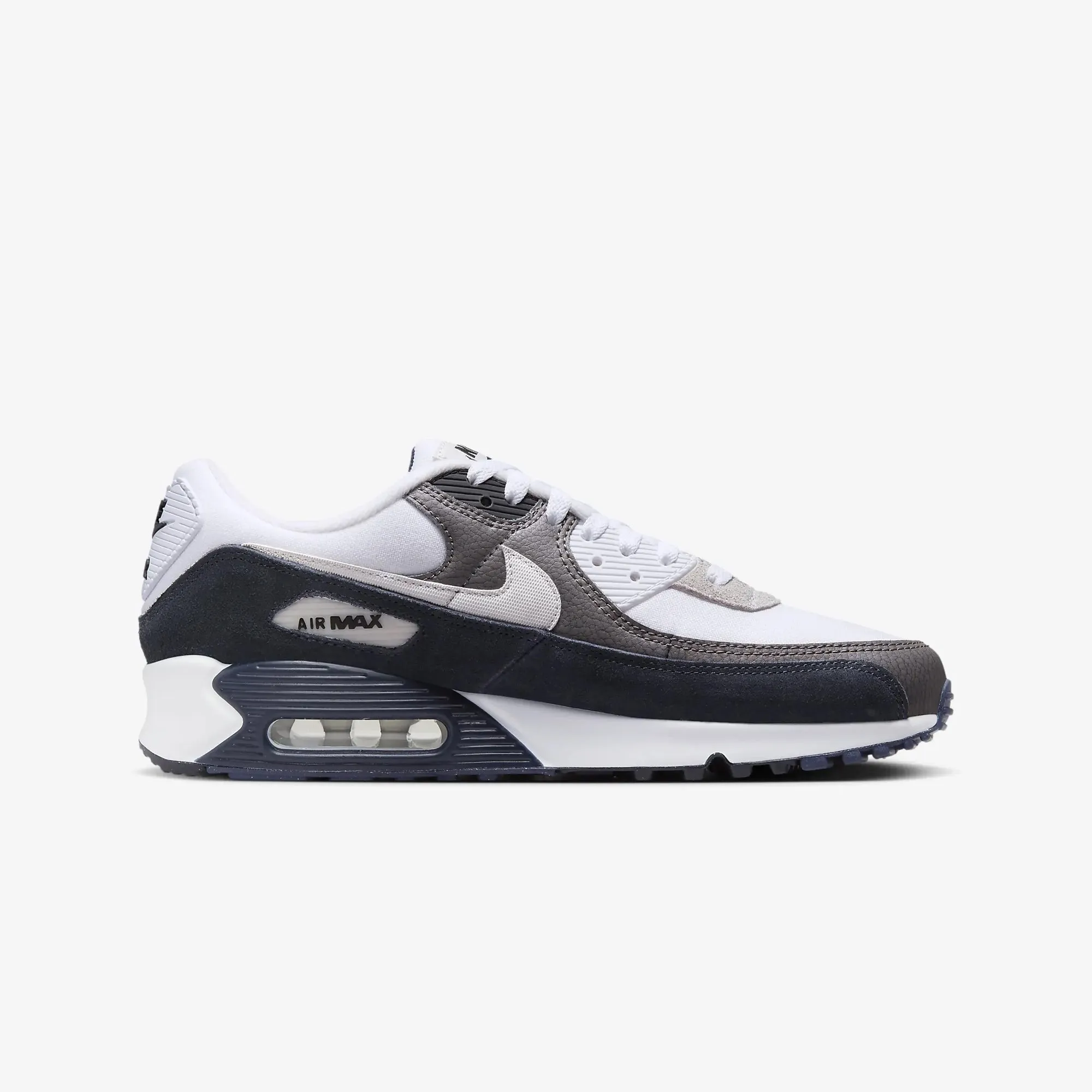 Nike | AIR MAX 90  { FLAT PEWTER/WHITE-BLACK-OBSIDIAN