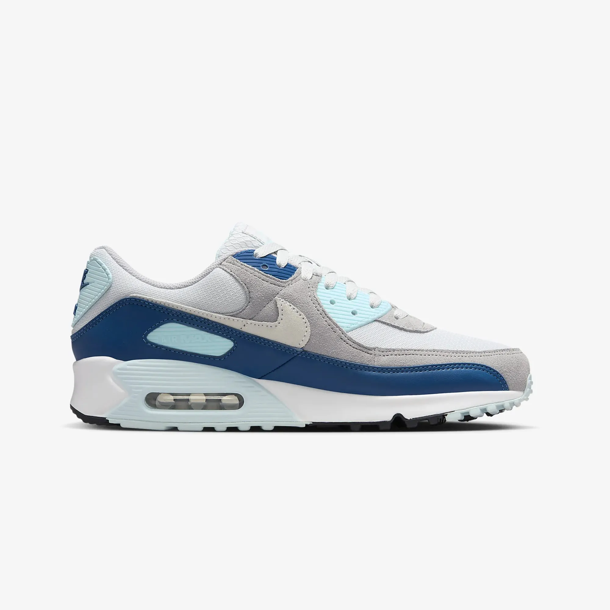 Nike | AIR MAX 90  { PURE PLATINUM/WHITE-GLACIER BLUE