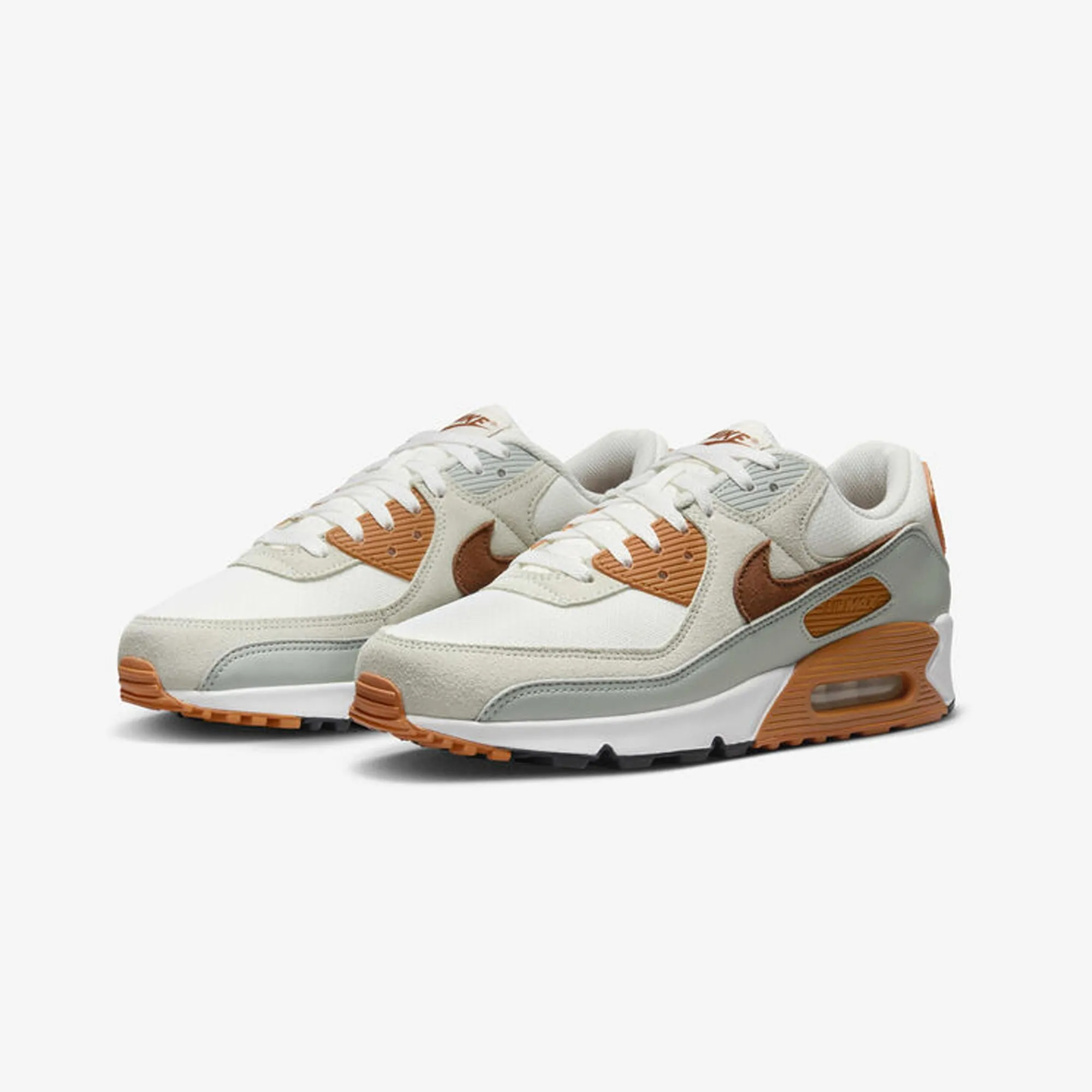 Nike | AIR MAX 90  { SUMMIT WHITE/LT BRITISH TAN-MONARCH