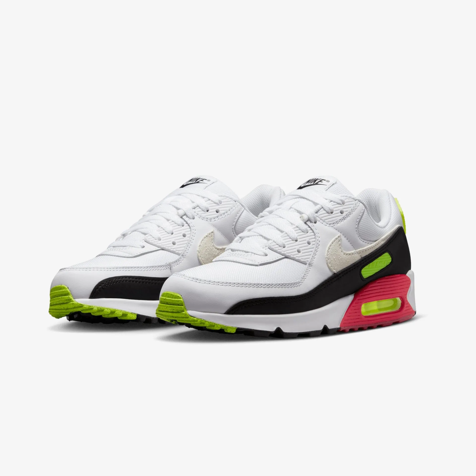 Nike | AIR MAX 90 { WHITE/BLACK-VOLT-RUSH PINK