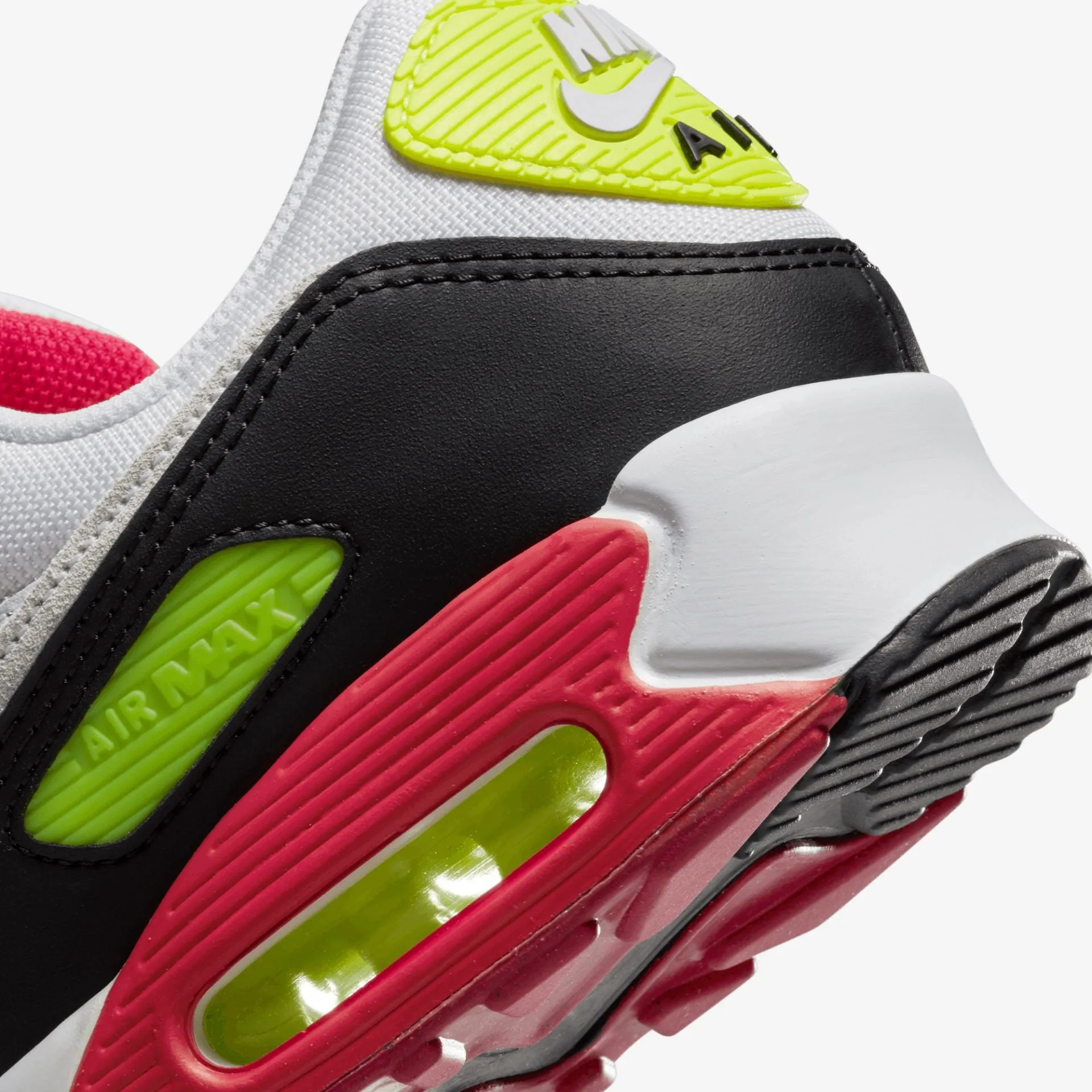 Nike | AIR MAX 90 { WHITE/BLACK-VOLT-RUSH PINK