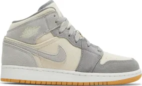 Nike Jordan 1 Mid Coconut Milk Particle Grey GS