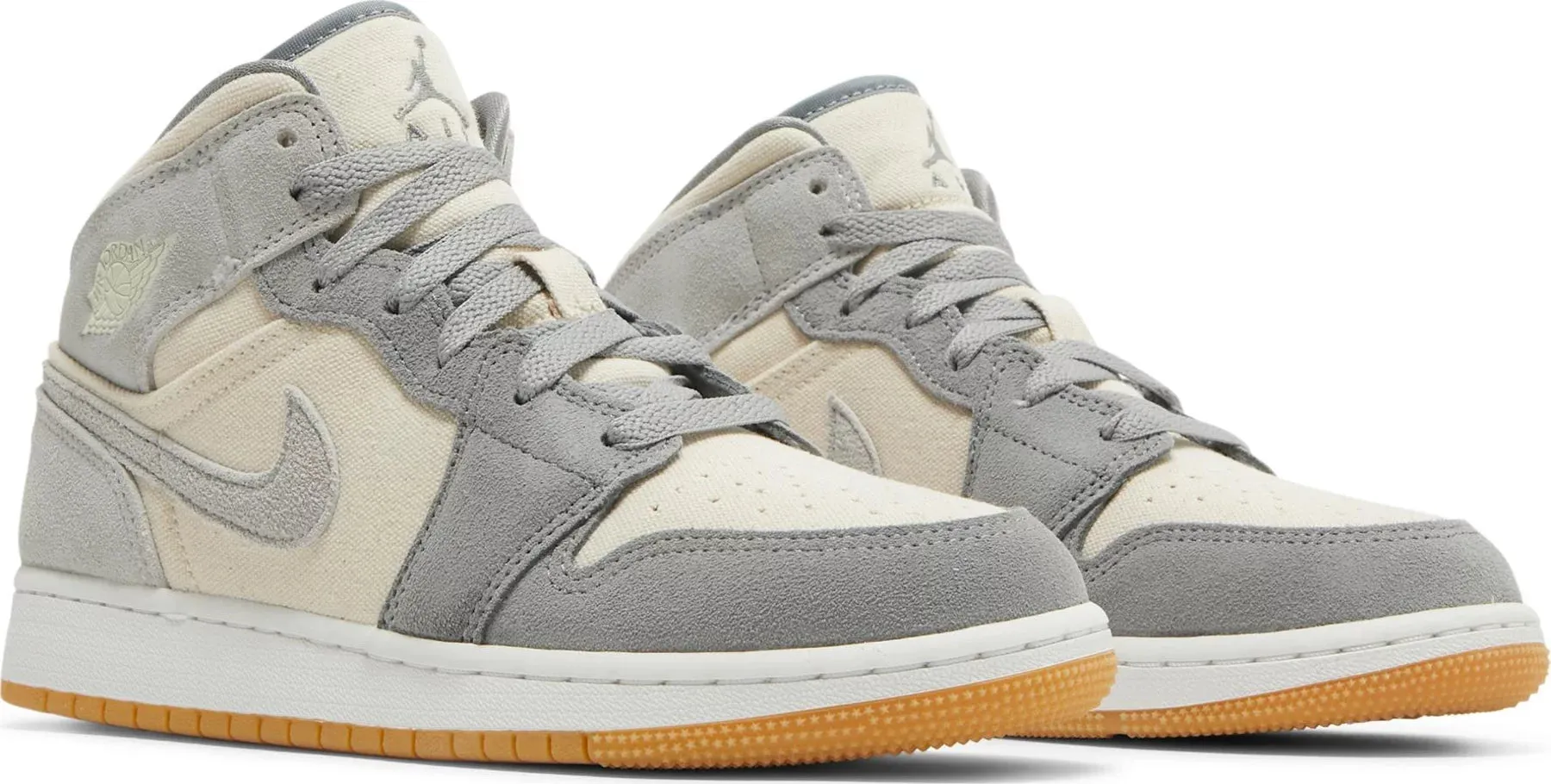 Nike Jordan 1 Mid Coconut Milk Particle Grey GS