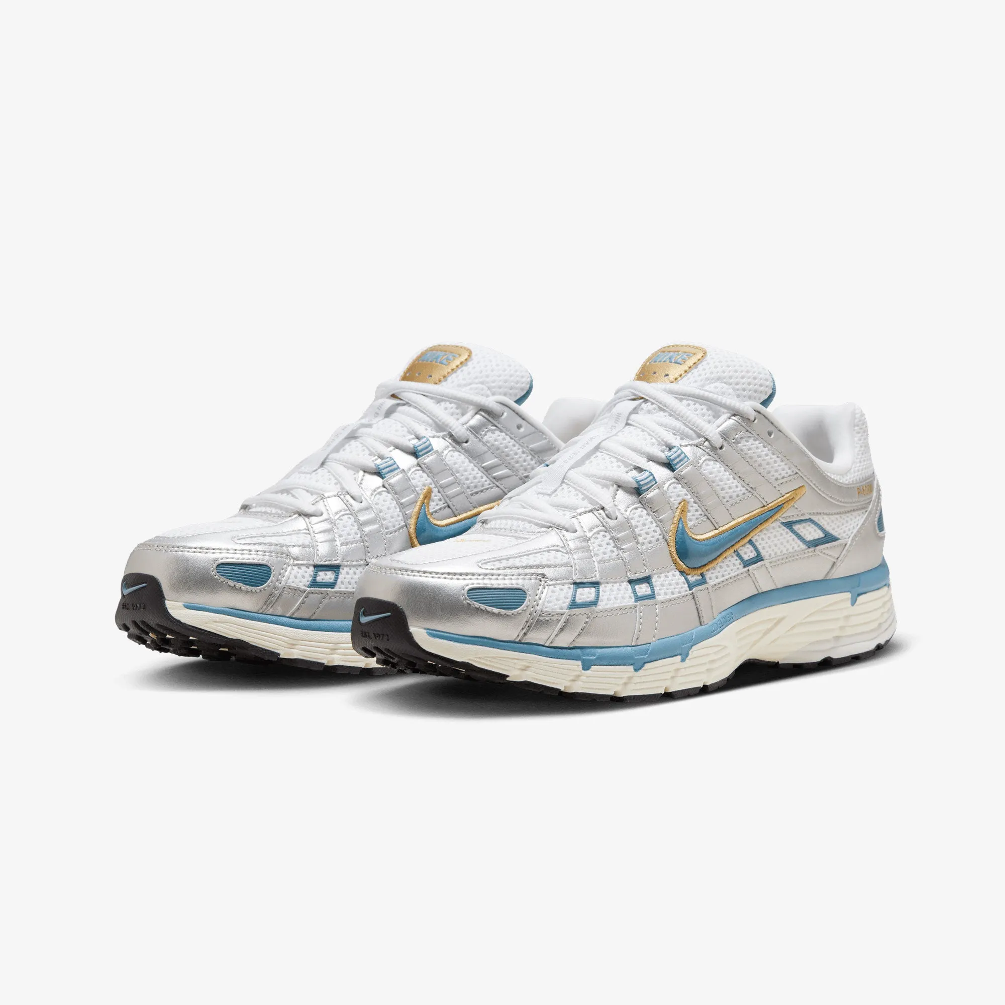 NIKE | P-6000 { WHITE/AEGEAN STORM-METALLIC SILVER