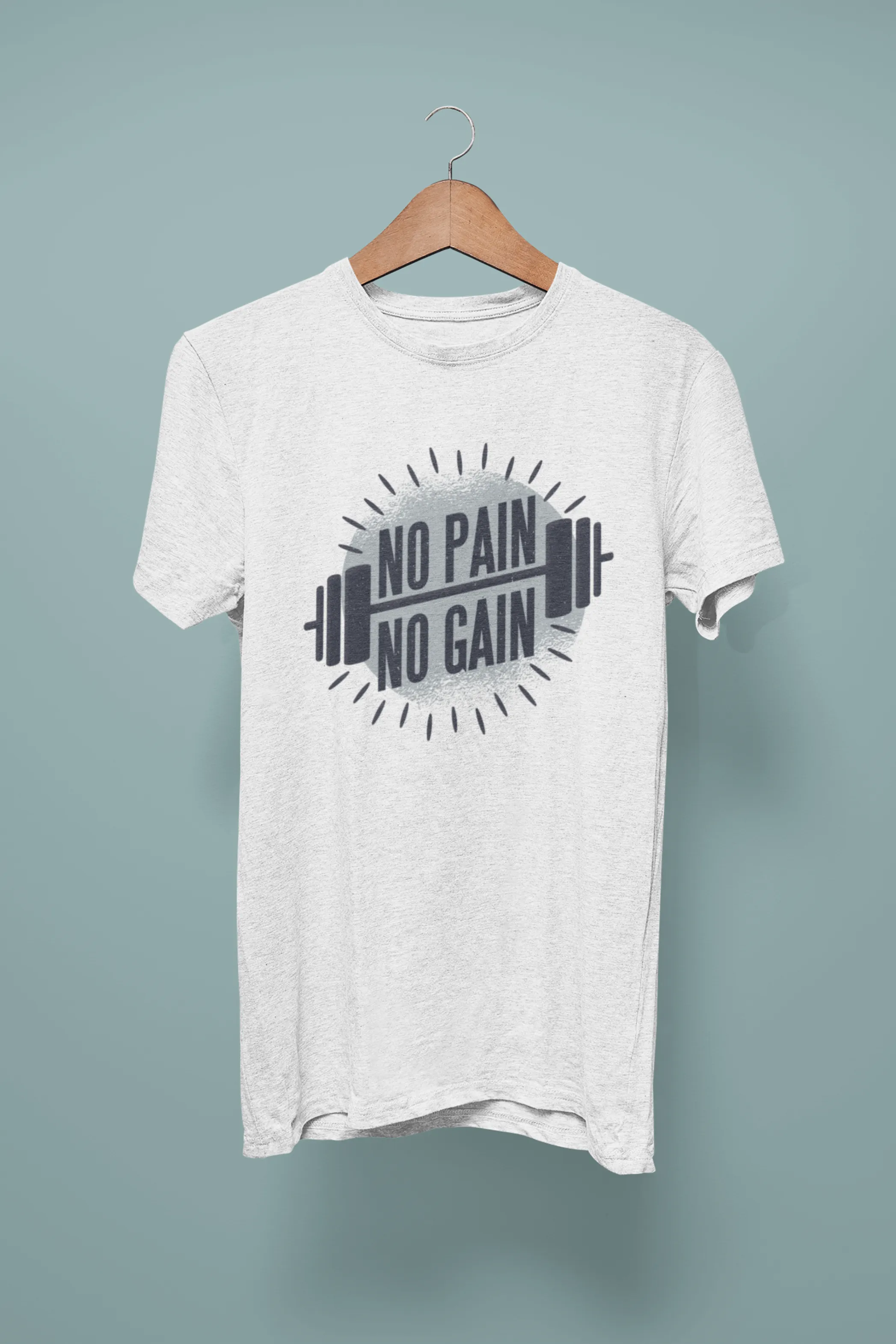 No Pain No Gain Printed Oversized T-shirt for Men