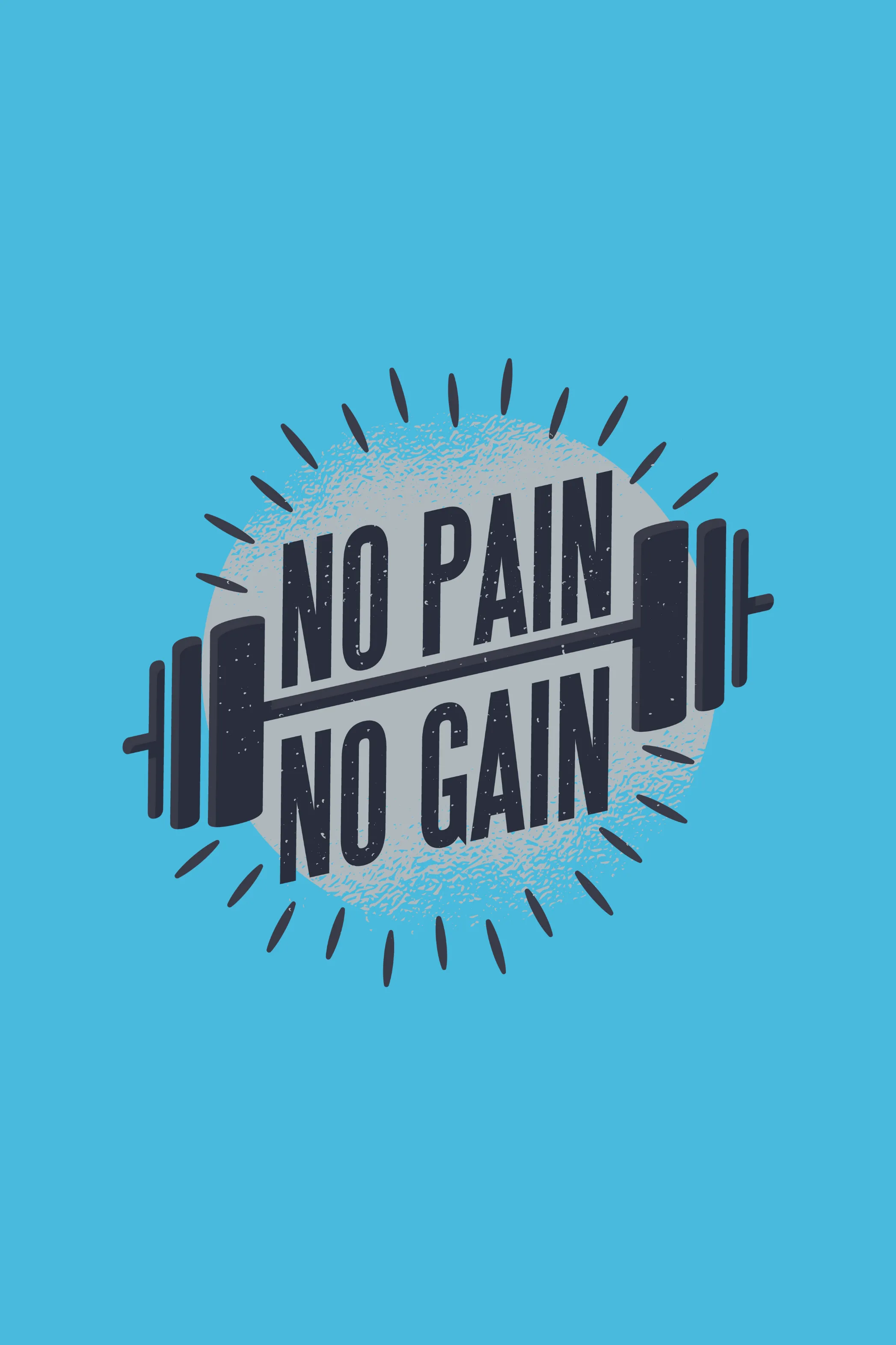 No Pain No Gain Printed Oversized T-shirt for Men