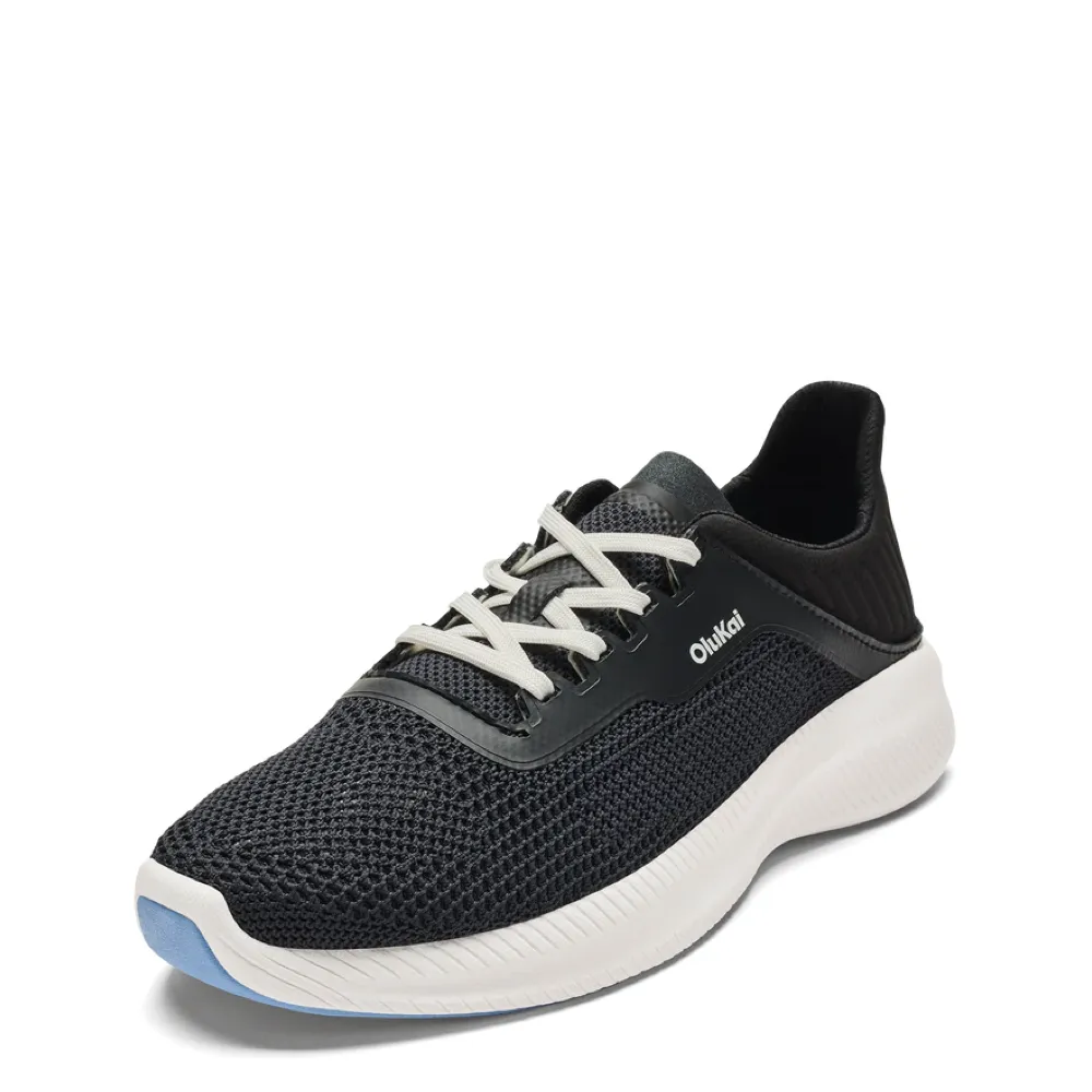 OluKai Women's Island Hopper Mesh Sneaker in Lava Rock Black