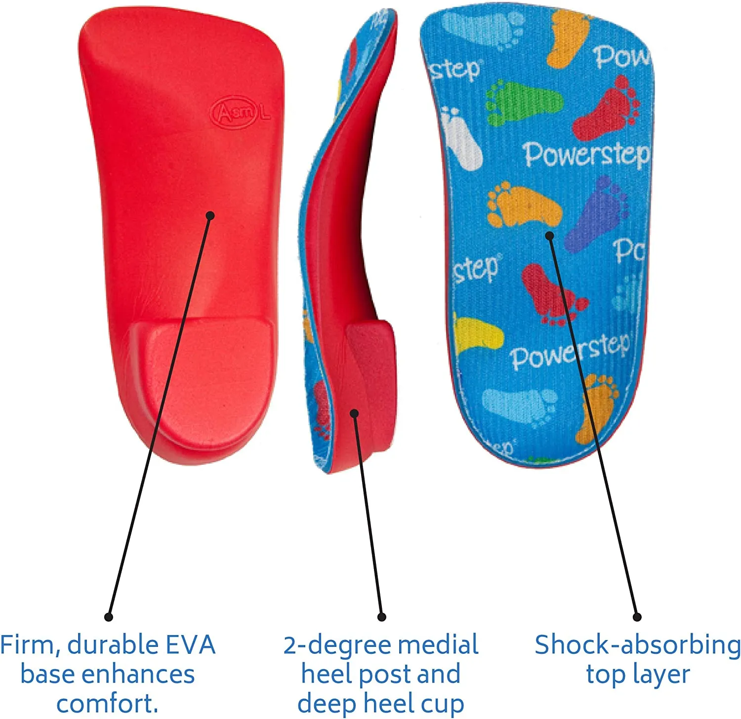 Powerstep PowerKids - Arch Supporting 3/4 Orthotic, Toddler 11.5 - 12.5