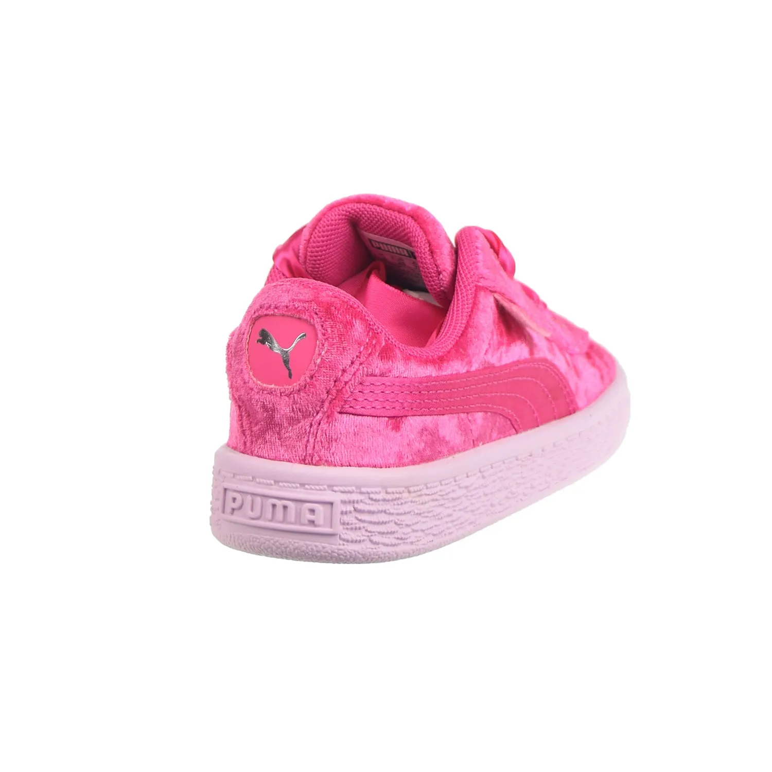 Puma Basket Heart Velour Toddlers' Shoes Beetroot Purple/Puma Silver