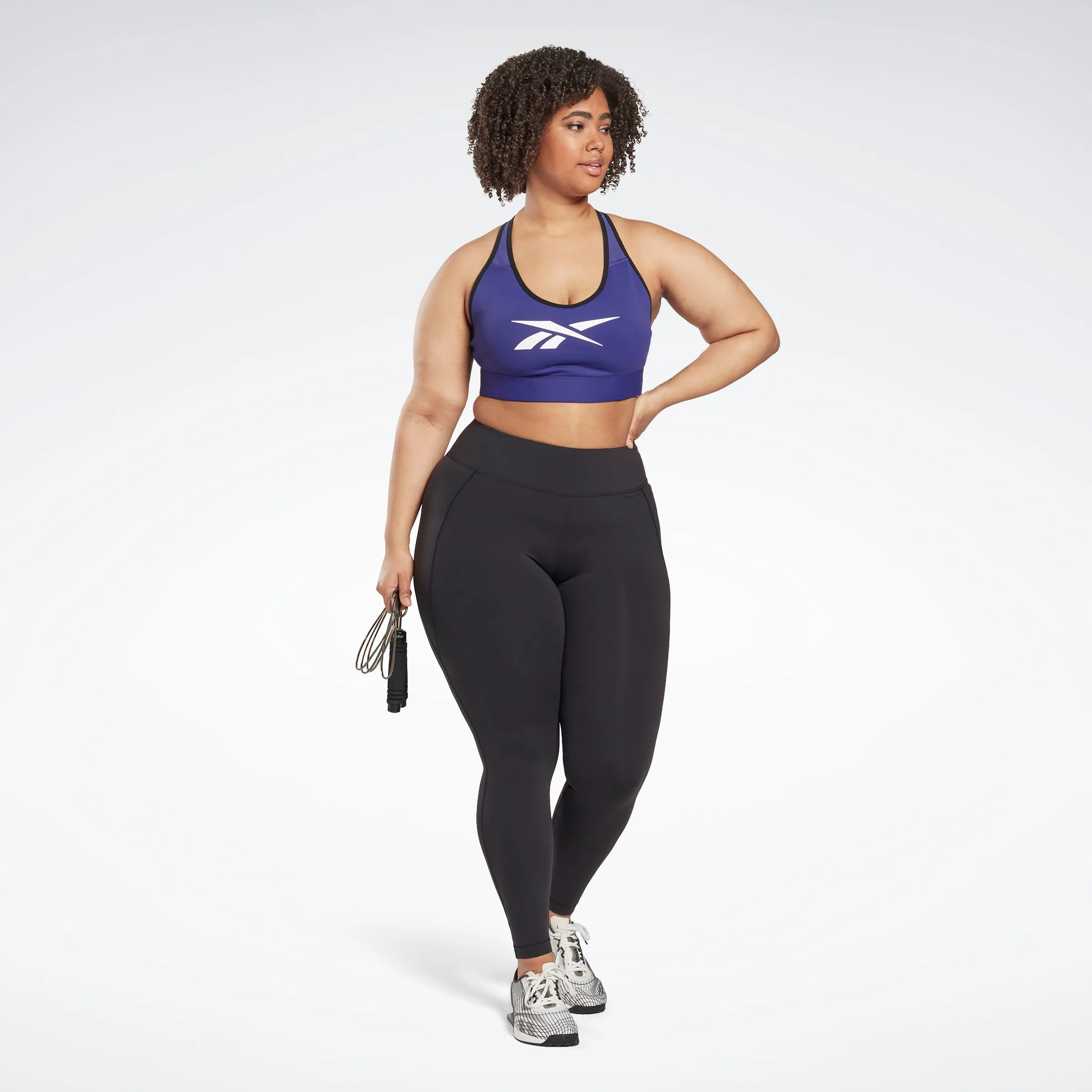 Reebok Apparel Women Reebok Lux Vector Racer Sports Bra (Plus Size) Bolprp