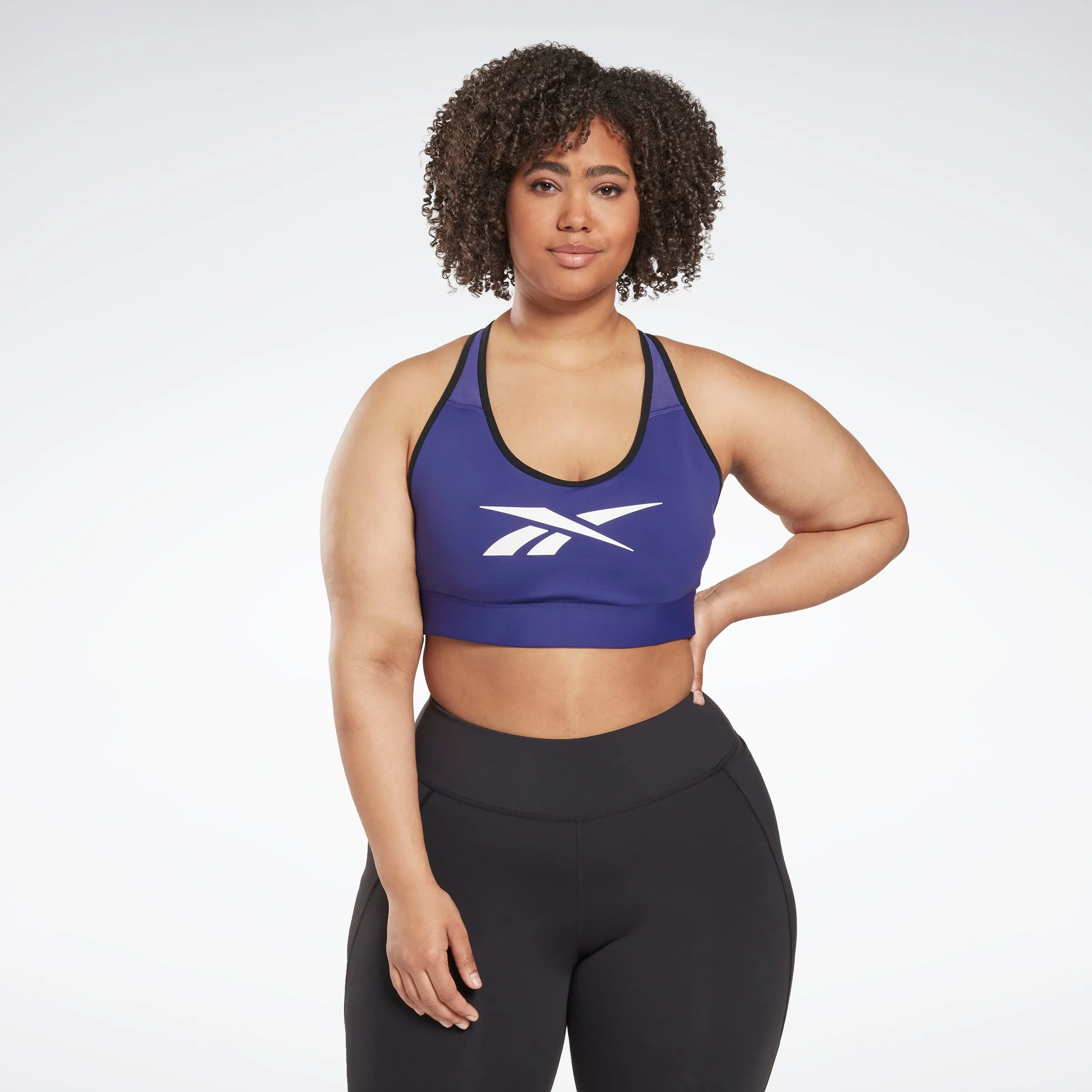 Reebok Apparel Women Reebok Lux Vector Racer Sports Bra (Plus Size) Bolprp