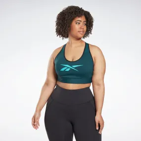 Reebok Apparel Women Reebok Lux Vector Racer Sports Bra (Plus Size) Forest Green