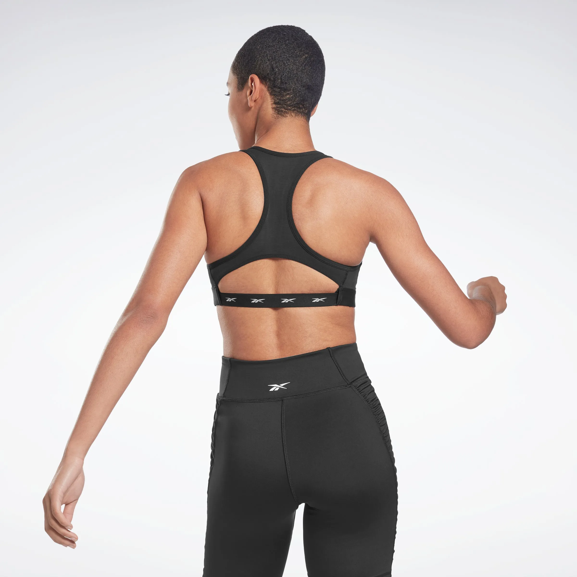 Reebok Lux Vector Racer Sports Bra Black