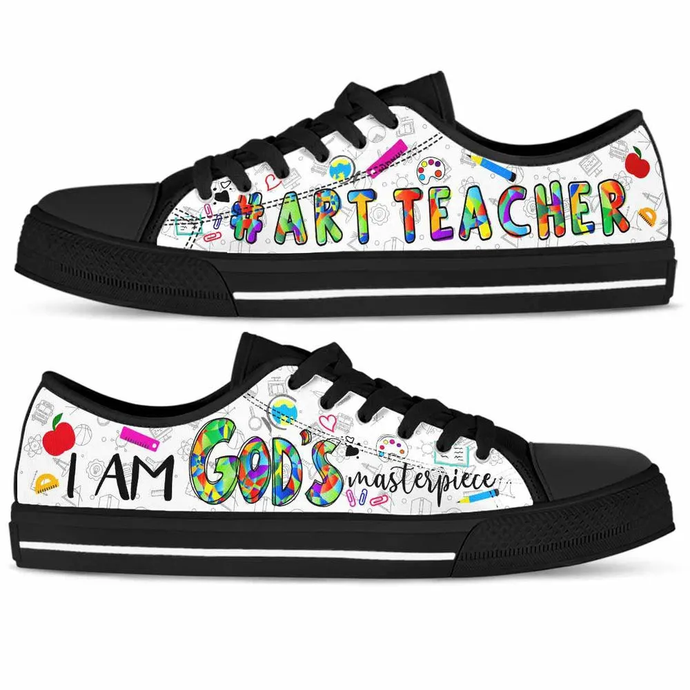 School Art Teacher Gods Masterpiece Low Top Shoes, Teacher Shoes, Low Top Sneakers