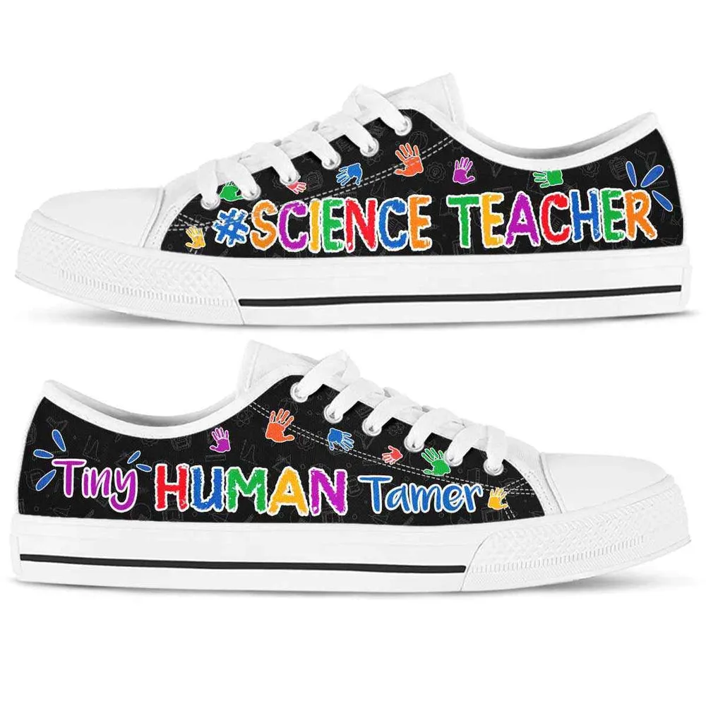 Science Teacher Tiny Human Tamer Low Top Shoes, Teacher Shoes, Low Top Sneakers