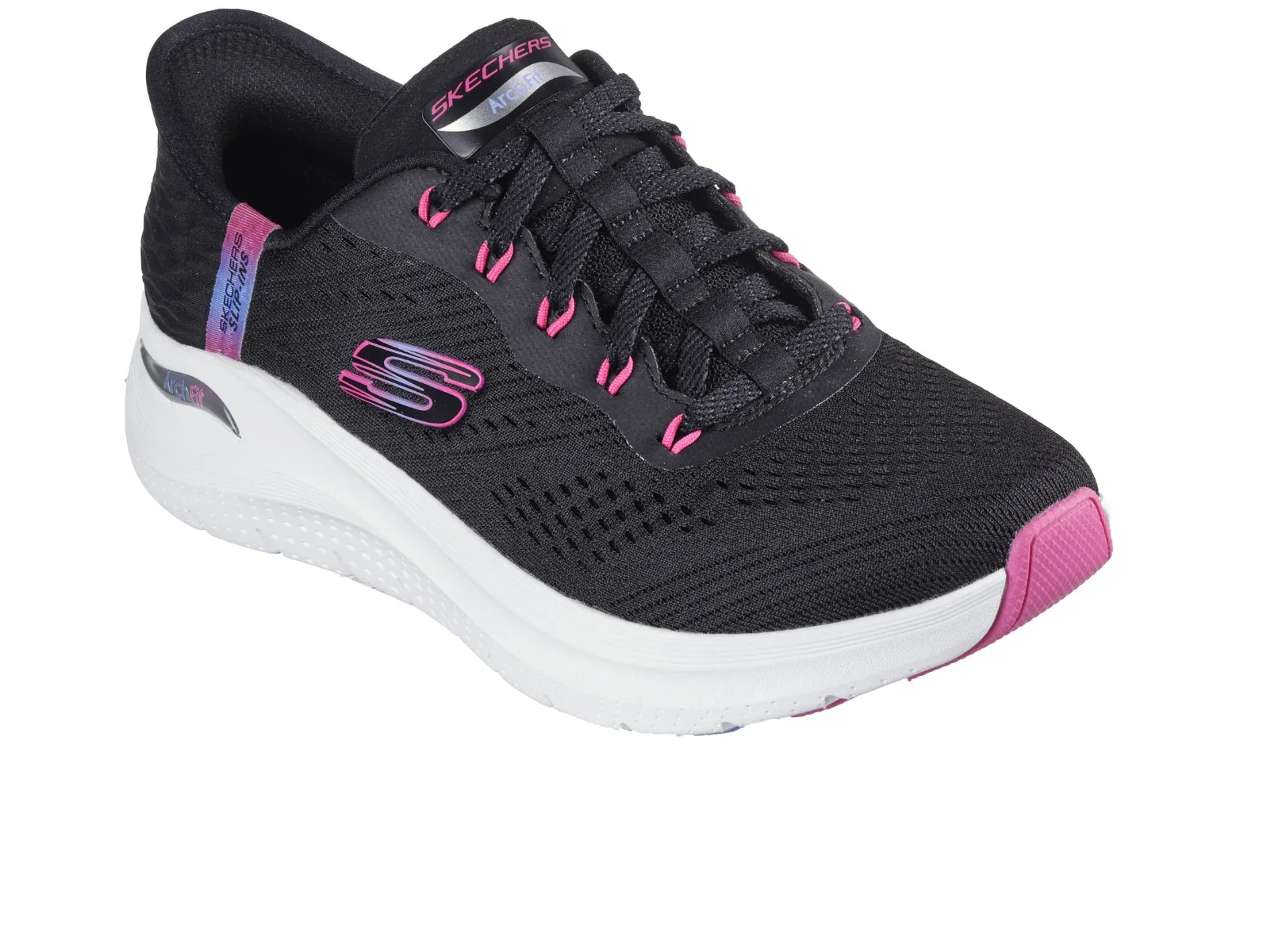 Skechers 150066 Slip-ins: Arch Fit 2.0 - Easy Chic - Black Hot Pink