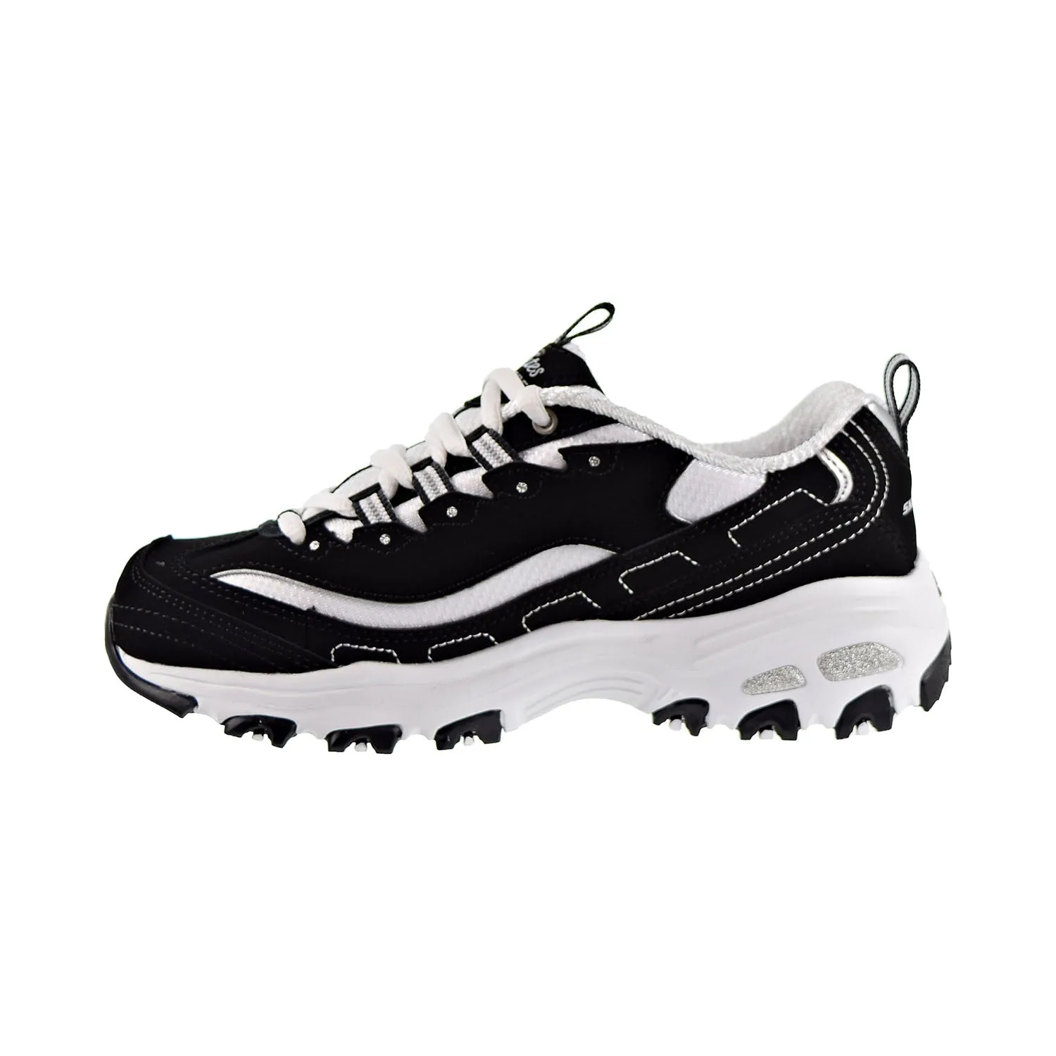 Skechers D'Lites Biggest Fan Memory Foam Women's Sneakers Black/White