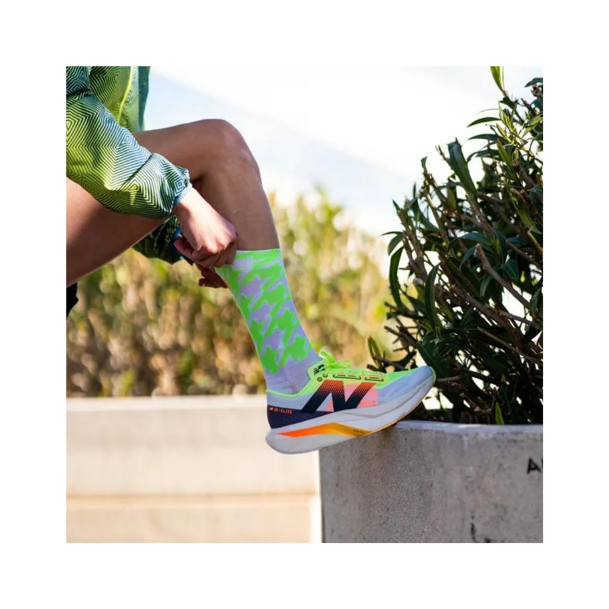 Sporcks Flow Green Socks White Green