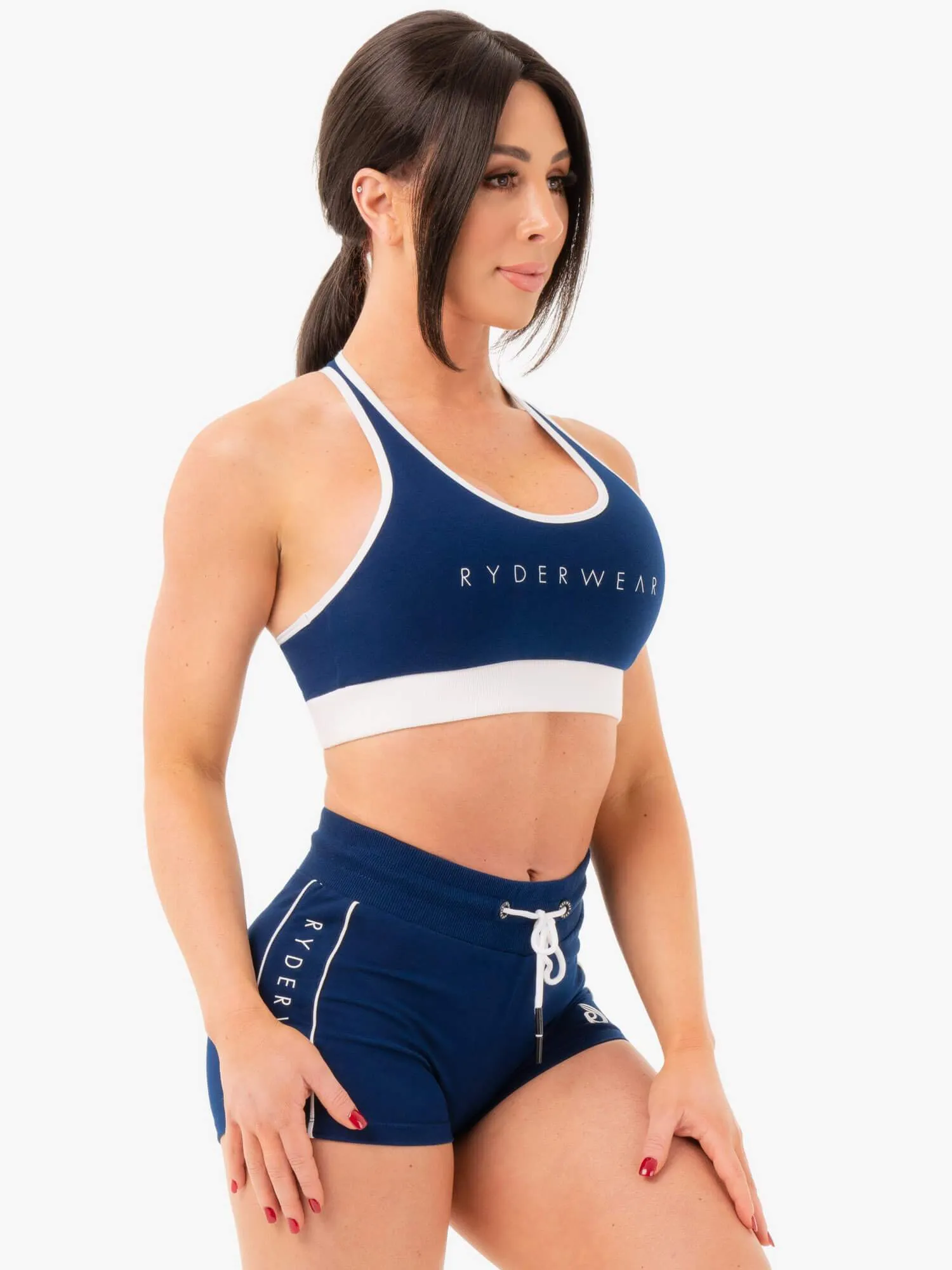 Track Sports Bra - Navy