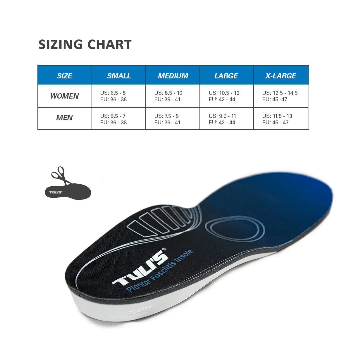 Tuli's® Plantar Fasciitis Insoles