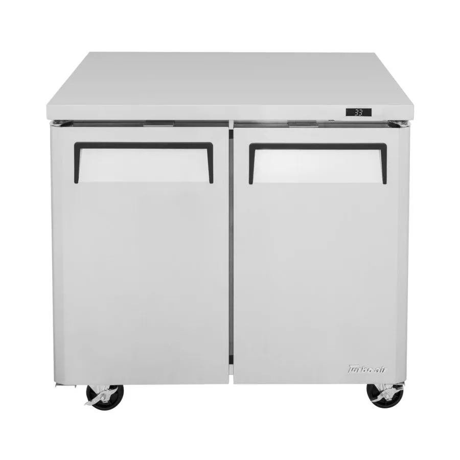 Turbo Air MUR-36-N6 M3 Series Solid 2 Door Undercounter Refrigerator, 36"